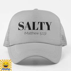 SALTY Matthew 5:13 Foam Trucker Hat Snapback Cap Gray